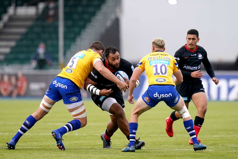 Saracens came from 17-3 down to draw 17-17 with Bath