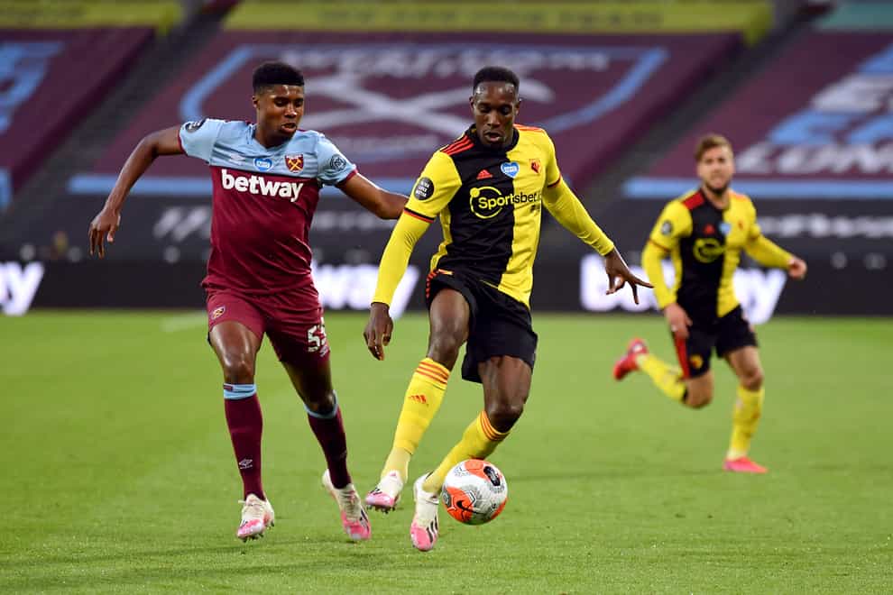 Danny Welbeck (right) has scored three goals in 20 appearances for Watford (Justin Setterfield/NMC Pool/PA).