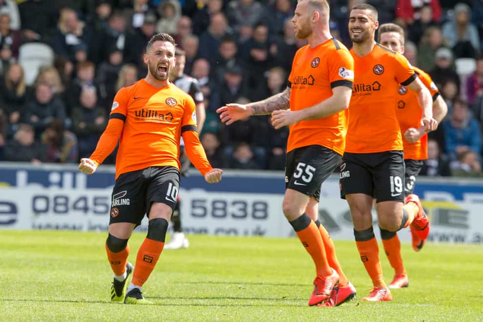 Nicky Clark, left, and Cammy Smith hit doubles for Dundee United
