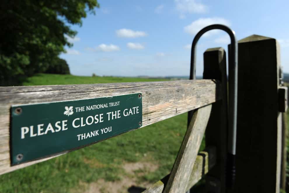 National Trust gate sign