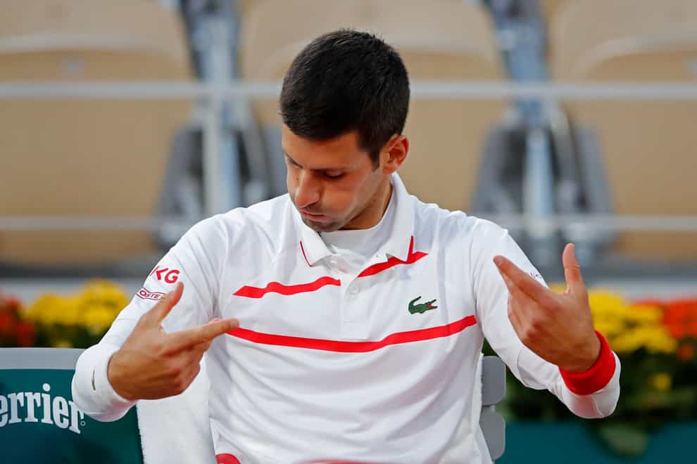 Novak Djokovic was troubled by an arm problem against Pablo Carreno Busta