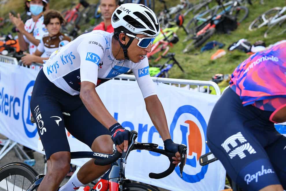 <p>Bernal failed to defend his Tour de France title in 2020</p>