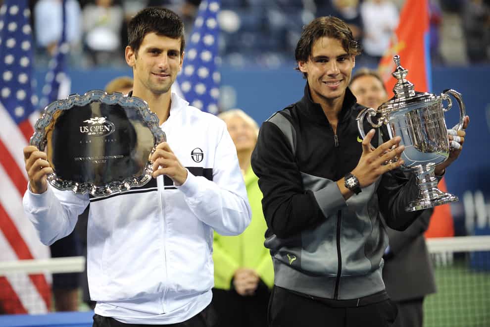 Novak Djokovic, left, and Rafael Nadal