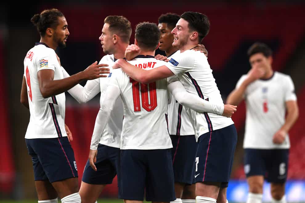 England’s Mason Mount celebrates his winning goal