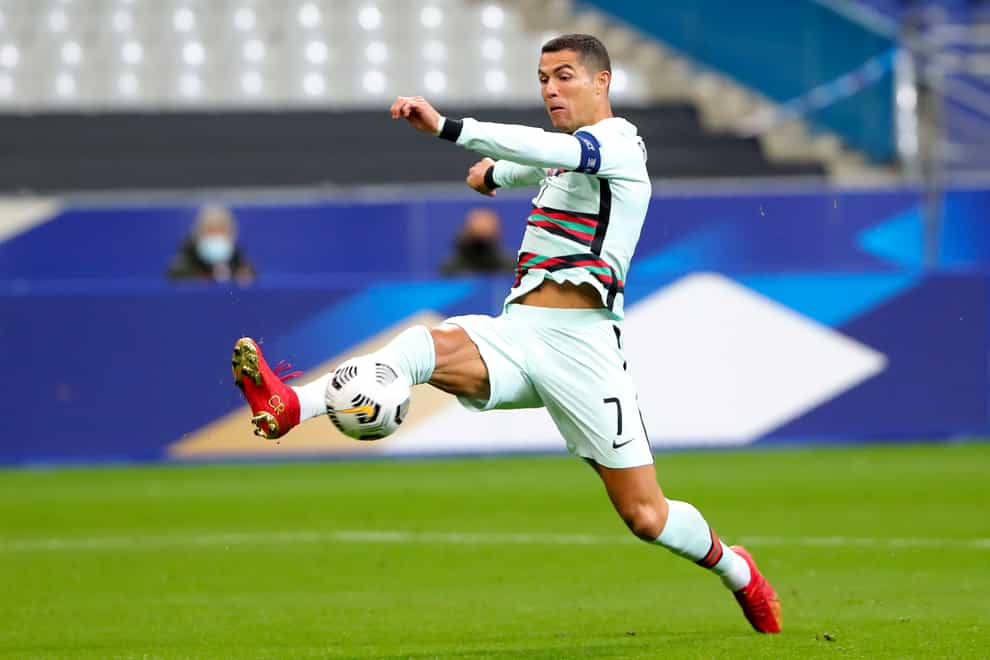 Cristiano Ronaldo went close to breaking the deadlock in stoppage time at Stade de France