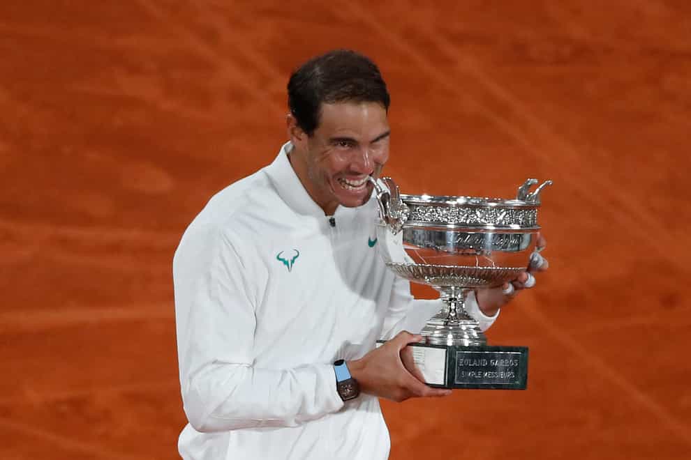 Rafael Nadal celebrates a 13th French Open win