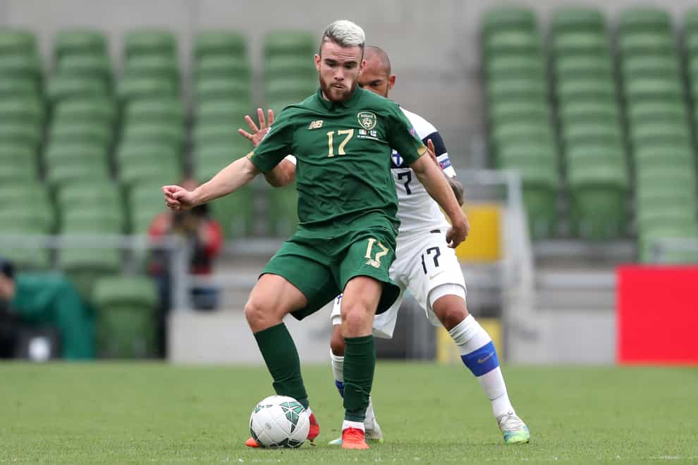 Aaron Connolly (left) missed the Euro 2020 play-off semi-final defeat in Bratislava after being withdrawn from the squad