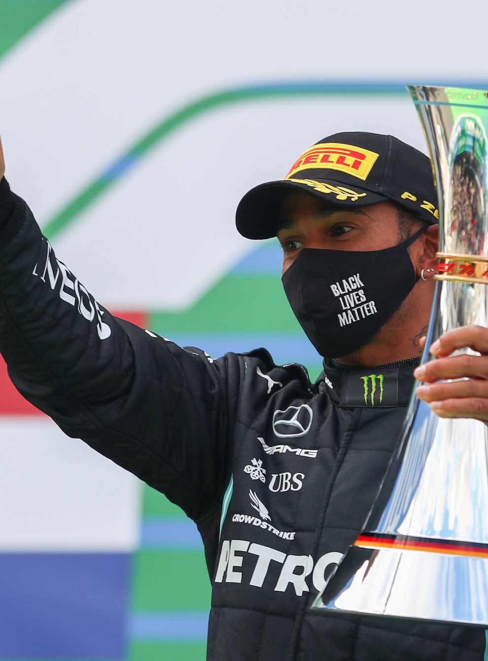 Hamilton equalled Michael Schumacher’s record of 91 Grand Prix victories on Sunday