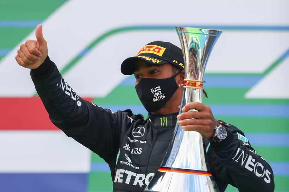 Hamilton equalled Michael Schumacher’s record of 91 Grand Prix victories on Sunday