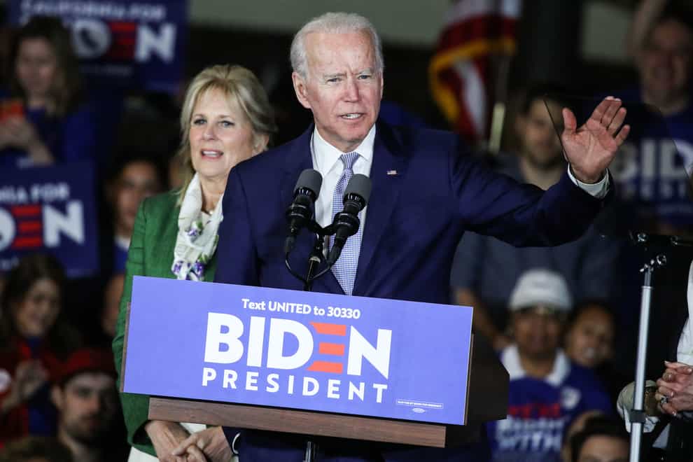 Biden currently has a small lead in the election polls