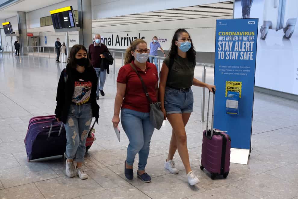 Quarantine restrictions appear likely to be imposed on travellers arriving in England from Italy, new figures suggest (Andrew Matthews/PA)