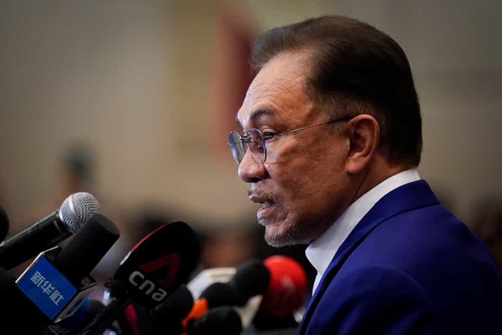 Malaysian opposition leader Anwar Ibrahim (Vincent Thian/AP)