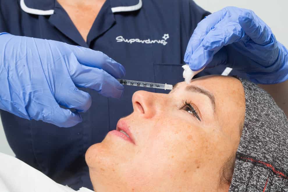 A woman undergoes treatment with Superdrug's Skin Renew Service