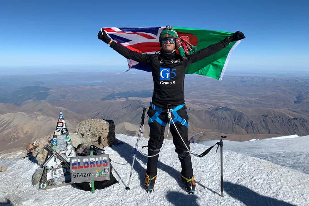 Akke Rahman at the top of Mount Elbrus
