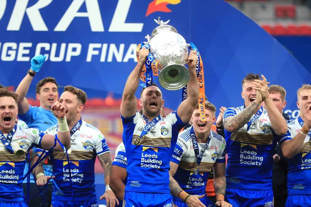 Luke Gale lifts the Challenge Cup