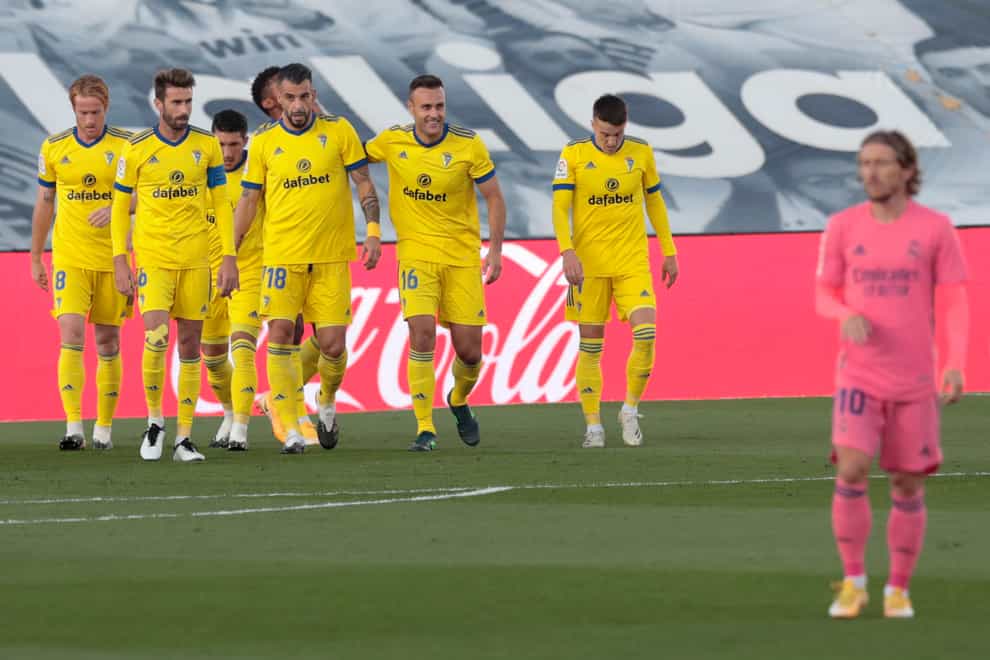 Cadiz celebrated a first win over Real Madrid since 1991