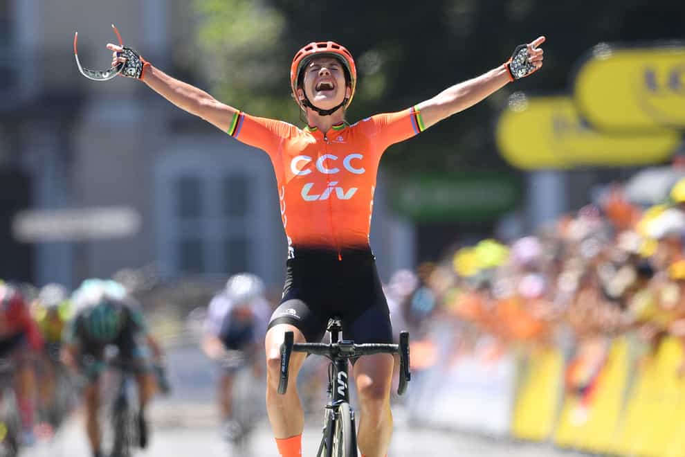 Vos is a three-time world road race champion