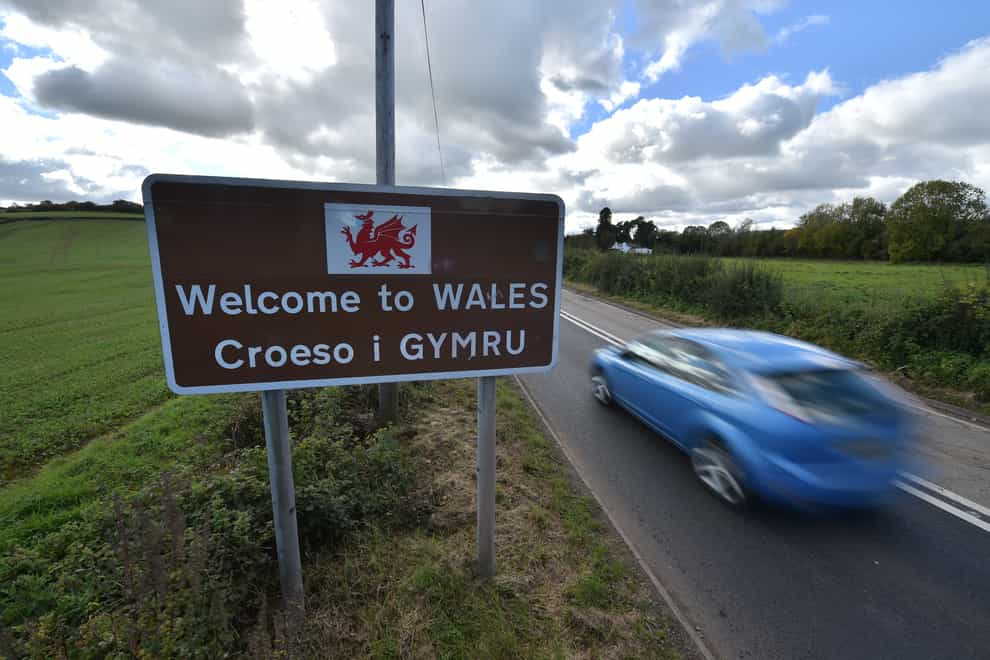 A welcome to Wales sign near Llangua in Monmouthshire