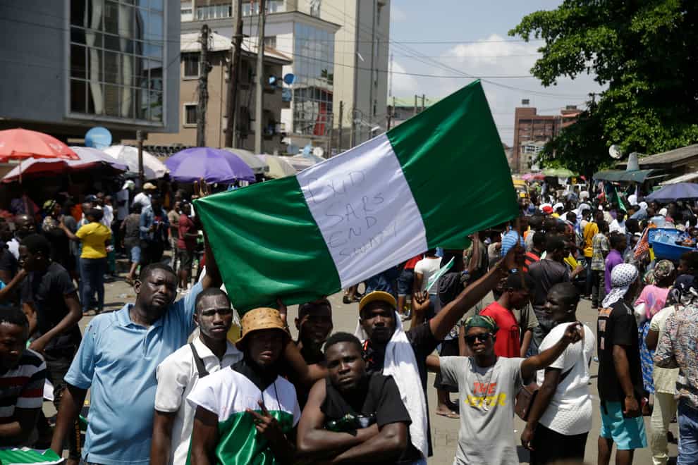 A protest in Nigeria