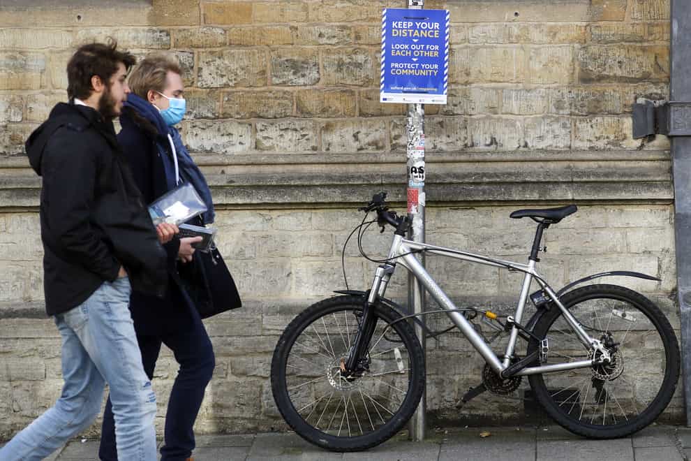 Students in Oxford (Steve Parsons/PA)