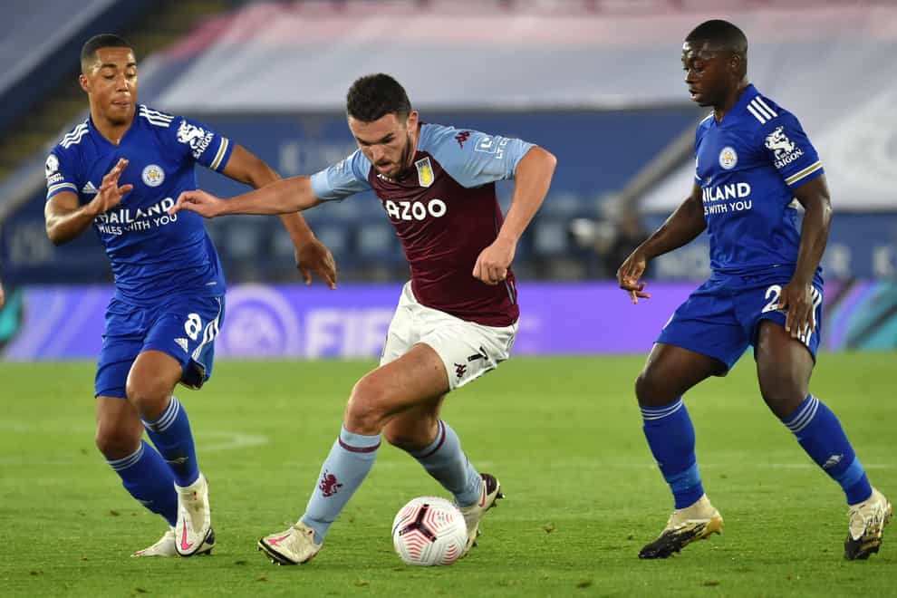 Aston Villa's John McGinn has contributed four assists and one goal in the Premier League so far this term