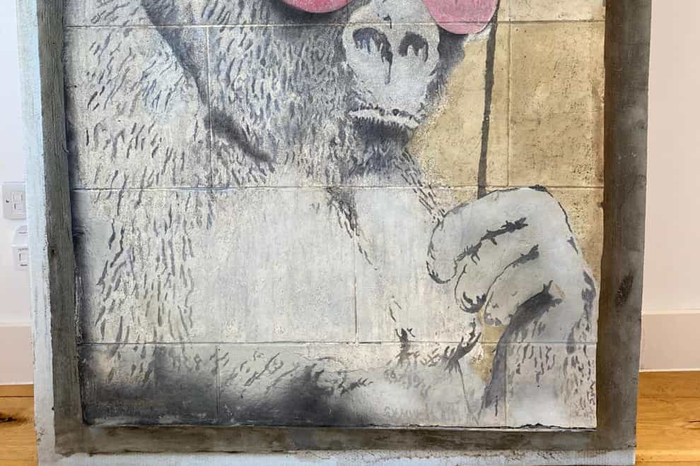 Banksy's Gorilla In A Pink Mask