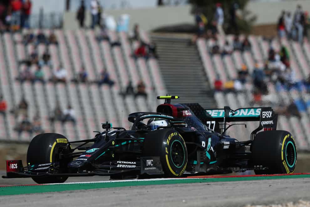 Valtteri Bottas was fastest, ahead of Mercedes team-mate Lewis Hamilton, in opening practice for the Portuguese Grand Prix