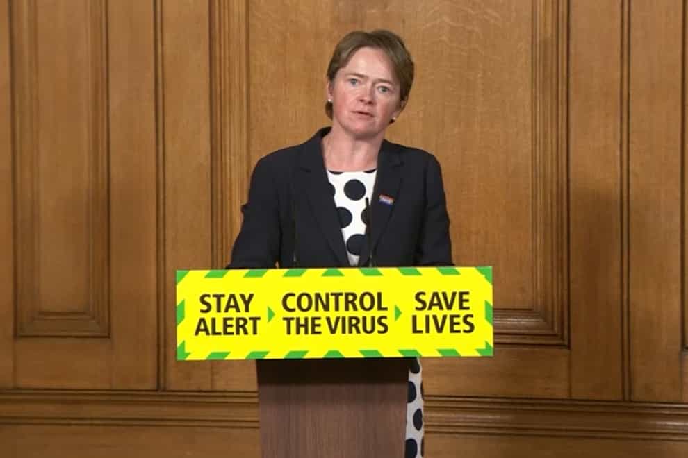 Screen grab of Baroness Dido Harding, executive chairwoman of NHS Test and Trace, during a media briefing in Downing Street, London, on coronavirus