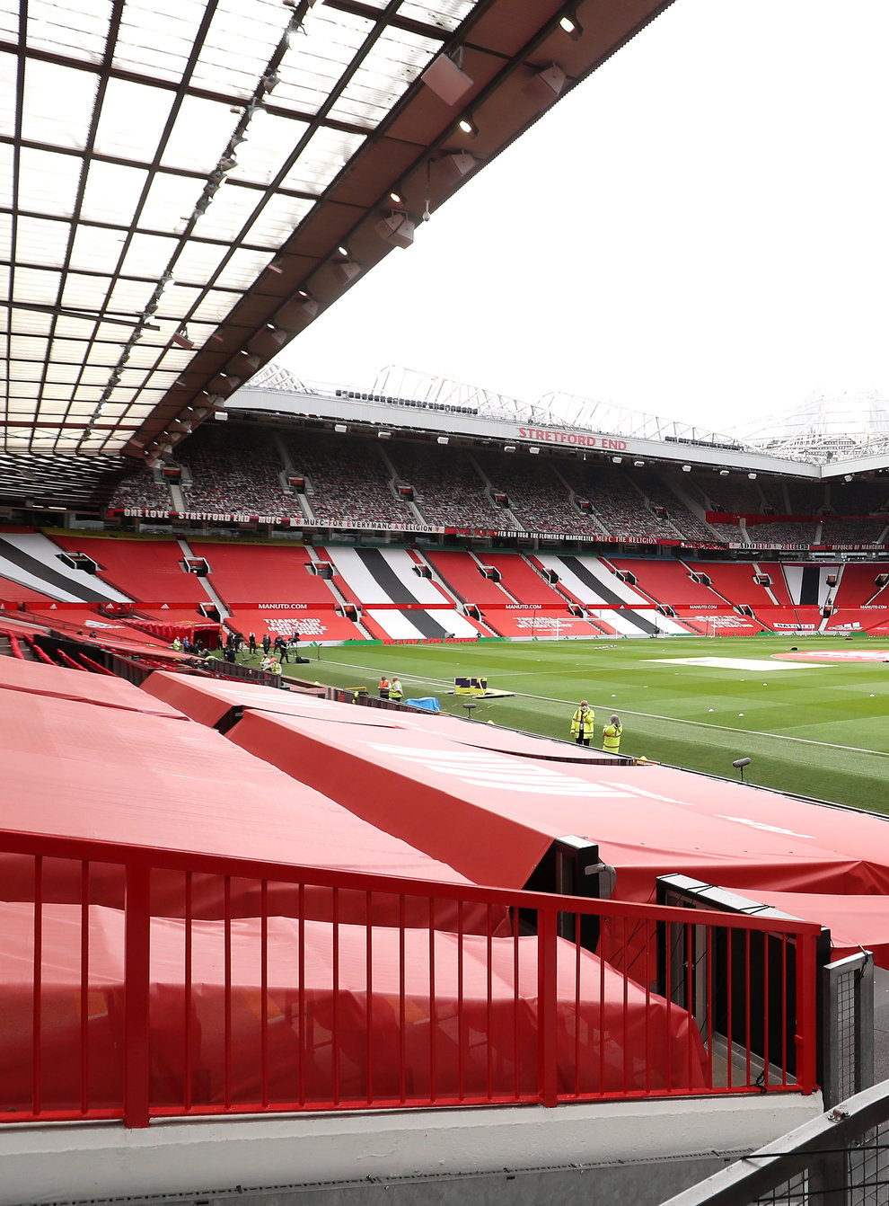 Manchester United have modified Old Trafford to accommodate 23,500 socially-distanced spectators.