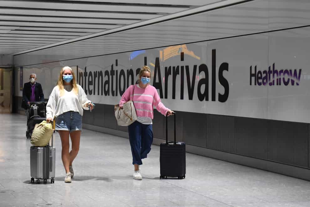 Travellers arrive at Heathrow