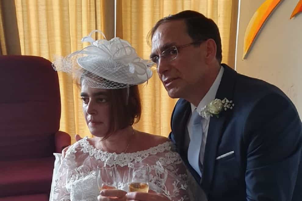 Margarida and Paulo at their wedding