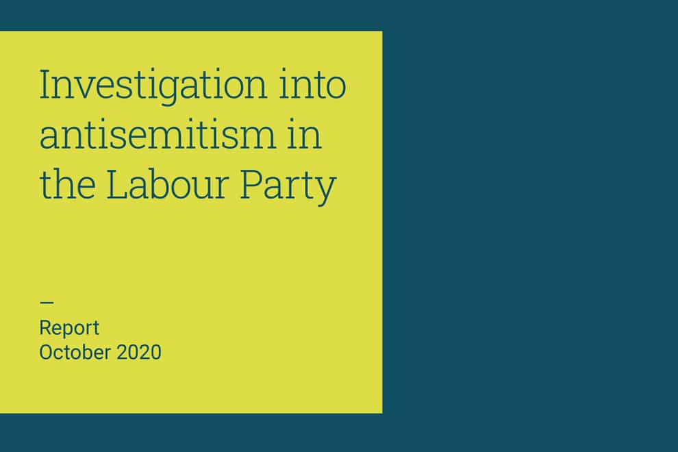The front cover of the report by the Equality and Human Rights Commission of their investigation into antisemitism in the Labour Party (EHRC/PA)