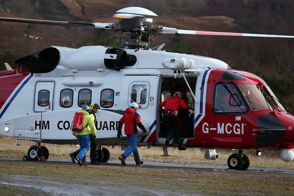 Coastguard helicopter crew