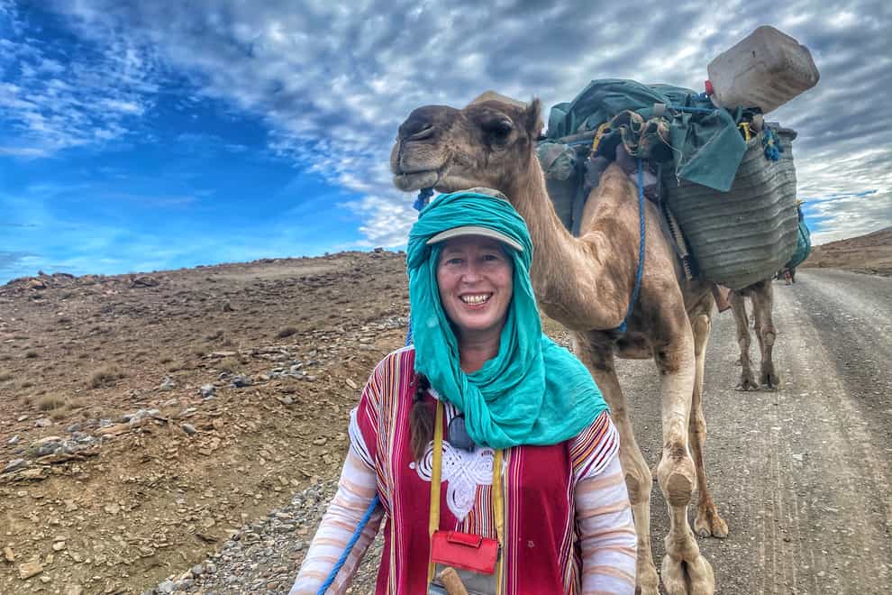Alice and one of the camels