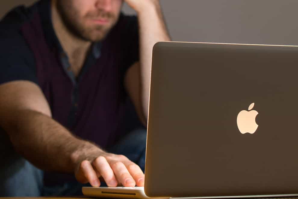 Man using a laptop