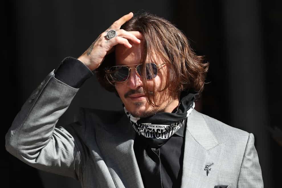Actor Johnny Depp is awaiting the outcome of his libel action against The Sun newspaper (Yui Mok/PA)