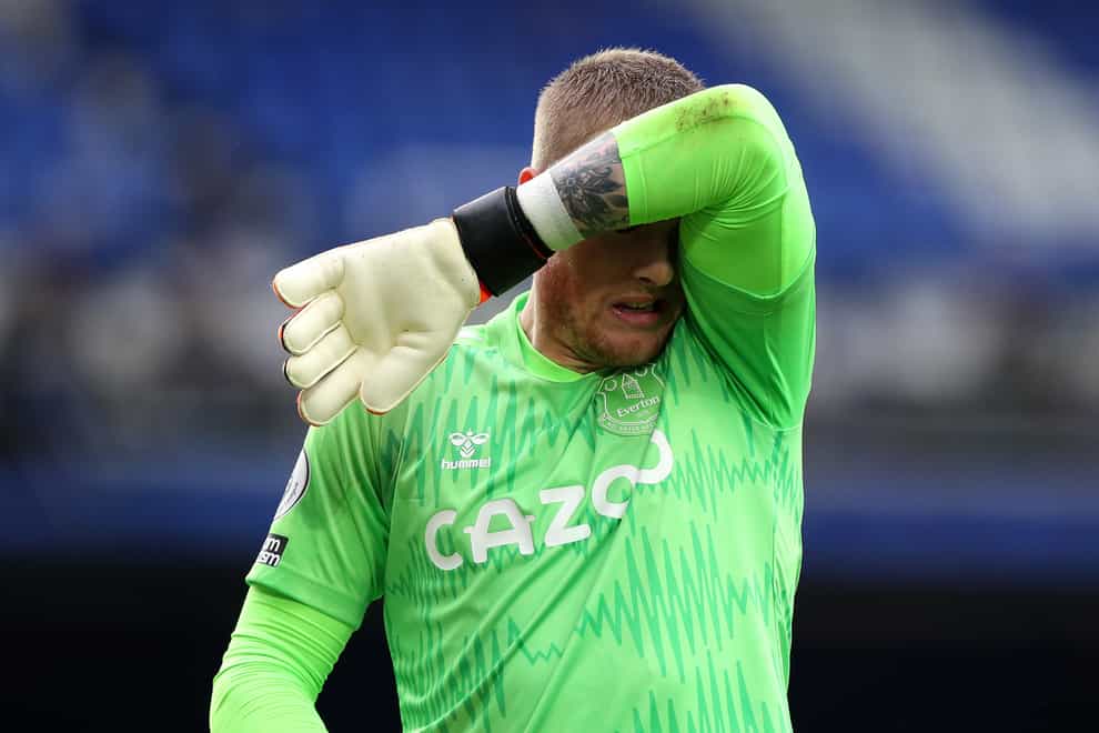 Everton goalkeeper Jordan Pickford has been left out of the team at Newcastle