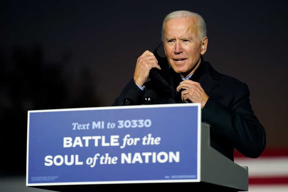 Joe Biden was to hold two events in Pennsylvania on Sunday (Andrew Harnik/AP)