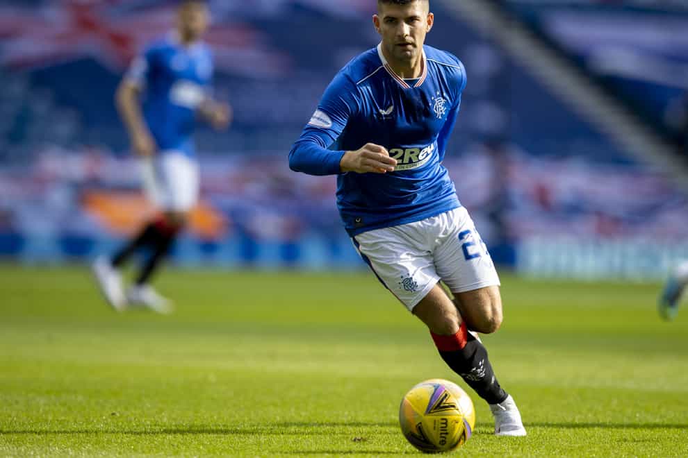 Rangers have suspended Jordan Jones (pictured) and George Edmundson for breaching Covid-19 protocols.