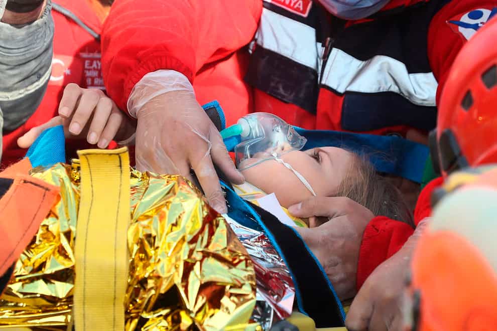 Ayda Gezgin was pulled from the rubble in Izmir
