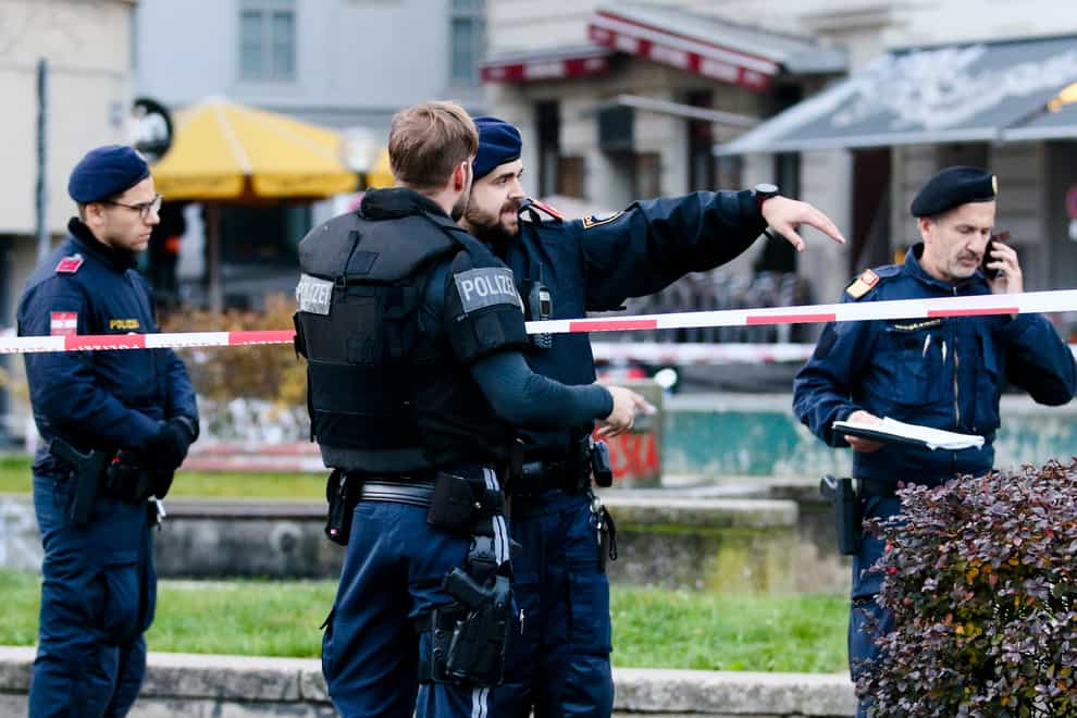 Armed police in Vienna