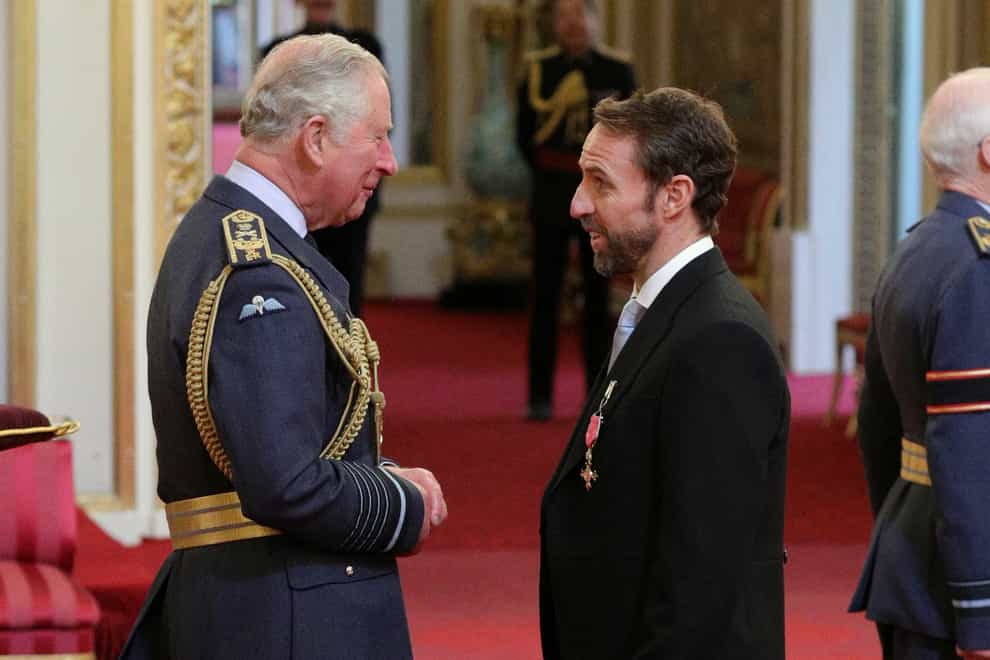 The Prince of Wales and Gareth Southgate