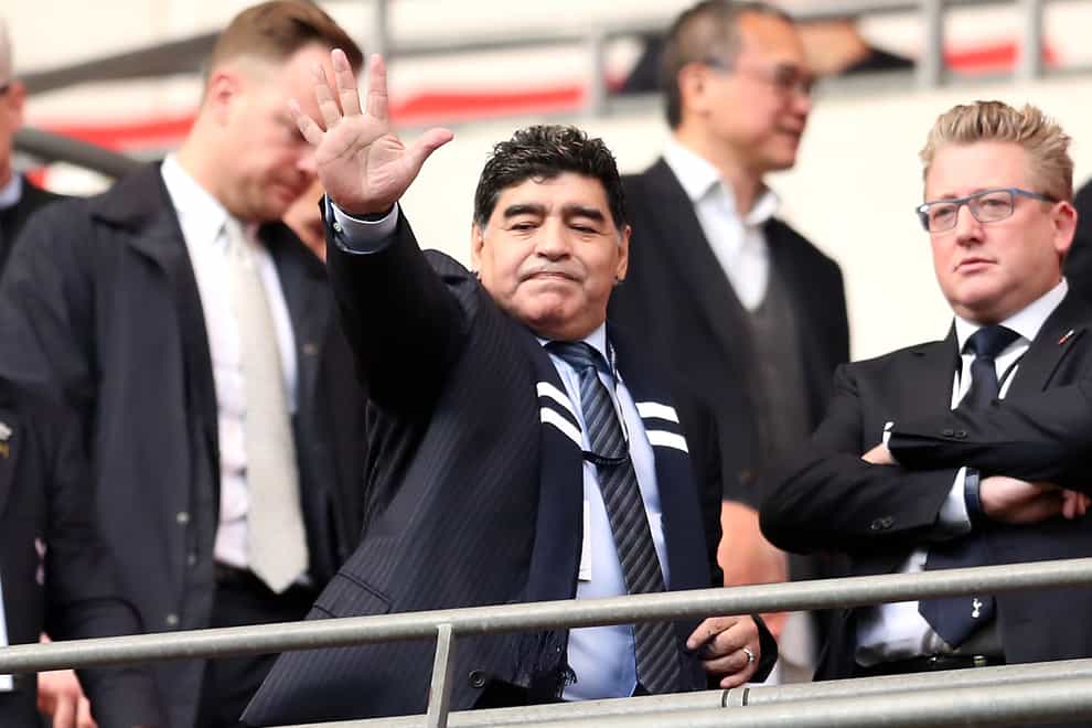Diego Maradona has been working as coach of Gimnasia in Buenos Aires (Adam Davy/PA).