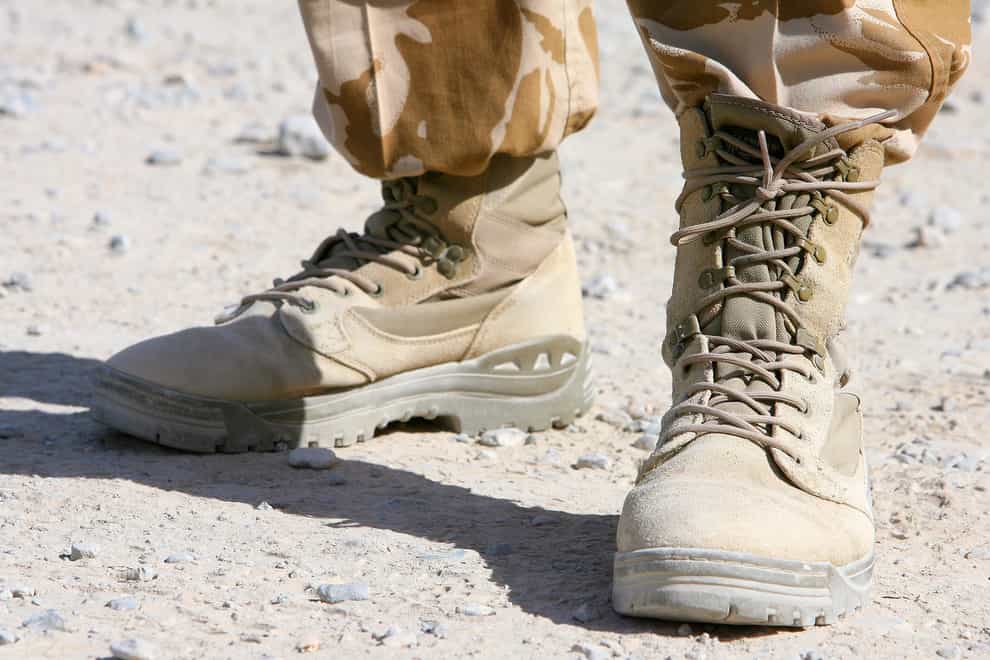 A soldier’s boots