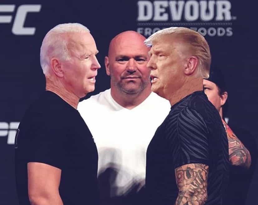 White showed off his latest fight poster-style face-off on Tuesday night