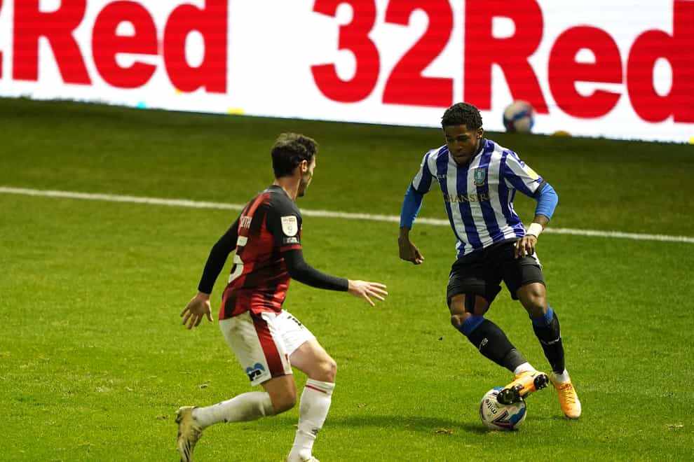 Kadeem Harris (right) was red-carded in stoppage time in Sheffield Wednesday's win over Bournemouth (Zac Goodwin/PA).