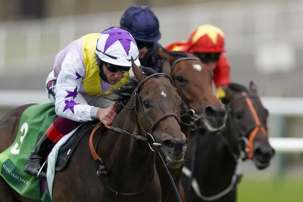 New Mandate (left) winning the Royal Lodge at Newmarket