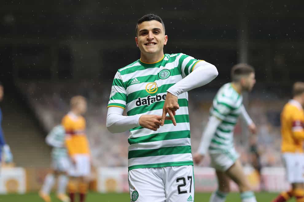 Celtic's Mohamed Elyounoussi scored a hat-trick against Motherwell