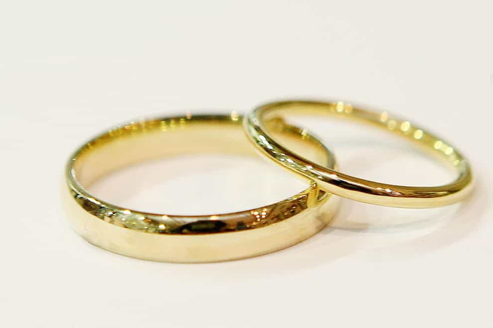Wedding rings (Niall Carson/PA)