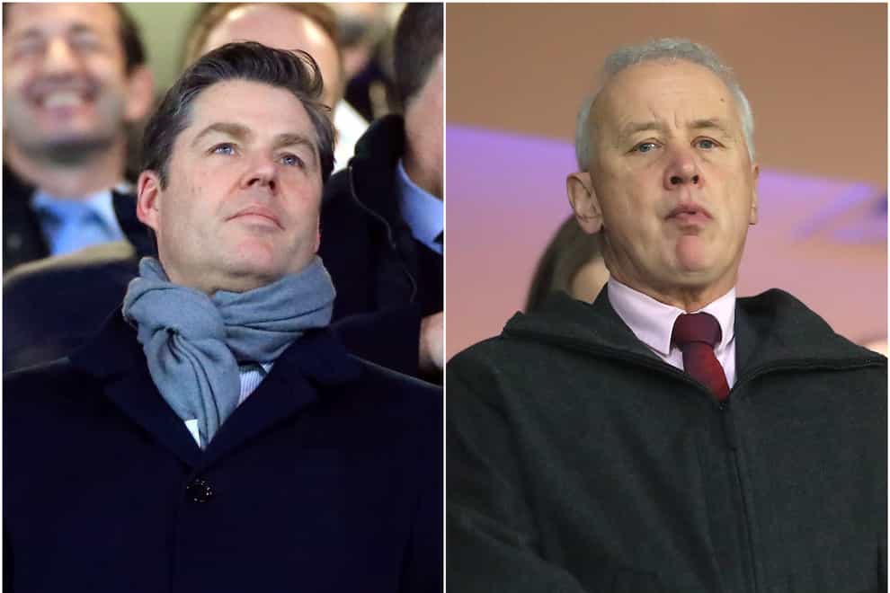 Premier League chief executive Richard Masters, left, and EFL boss Rick Parry, right, have been locked in talks